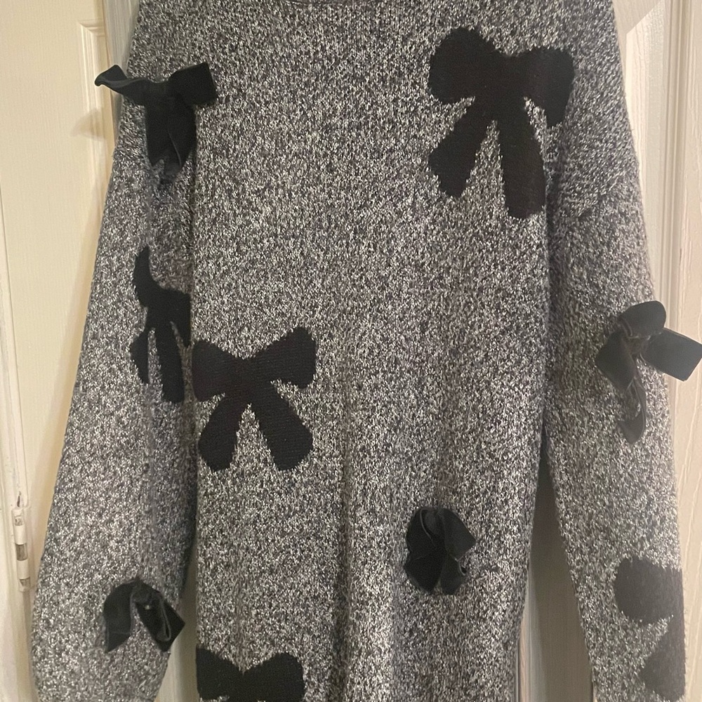 I.N. San Francisco Charcoal Sweater with Black Accents